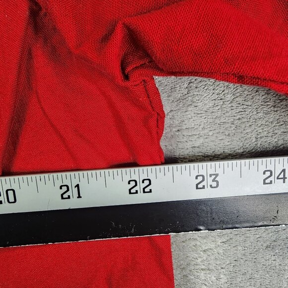 Mens Red R&R Outdoors Shirt Short Sleeve Button Up 100% Cotton Size M - Picture 9 of 11